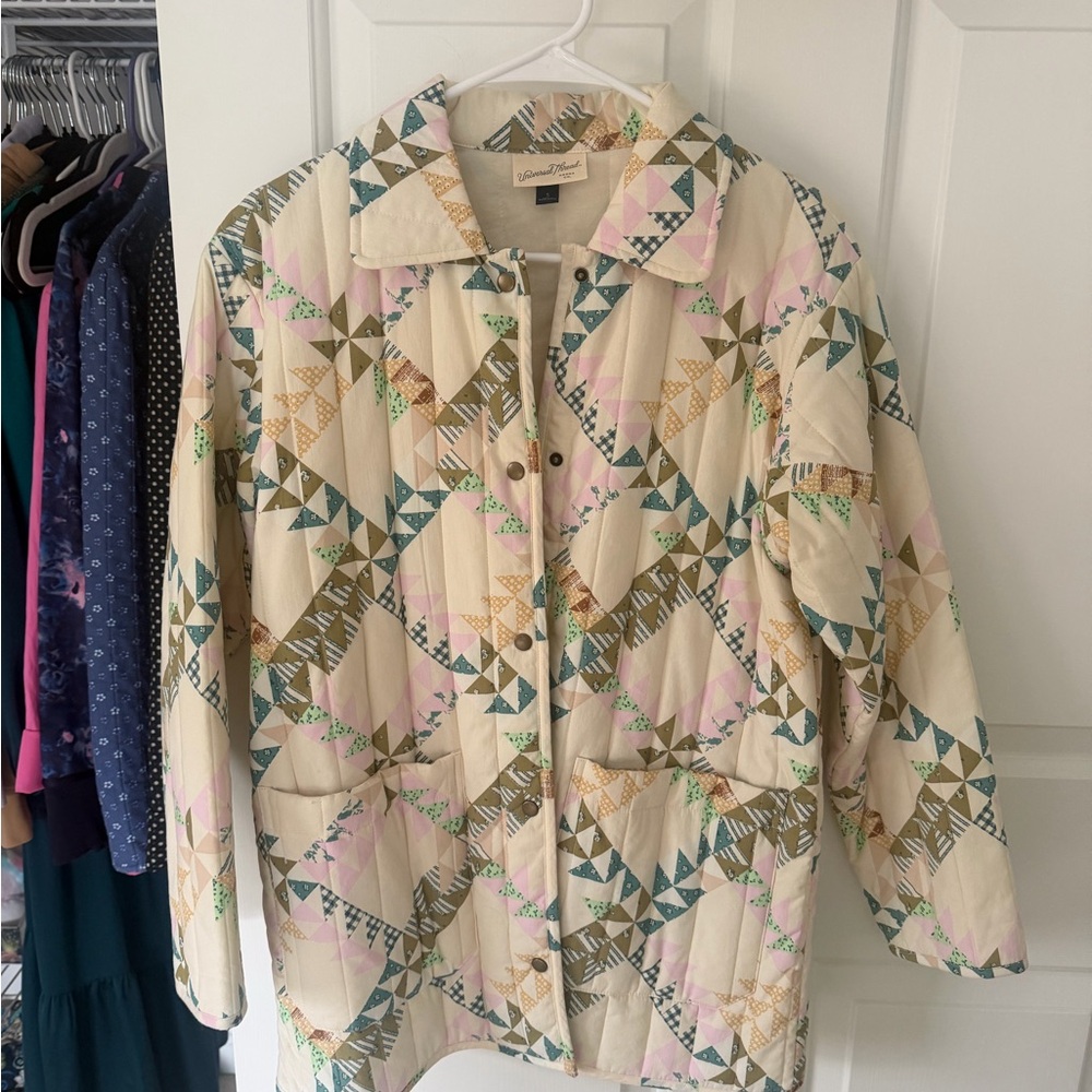 Universal Thread Multicolor Patterned Puffer Jack… - image 2